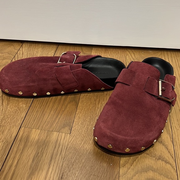 Veronica beard fern clogs size 36 studded suede mules - Picture 7 of 8